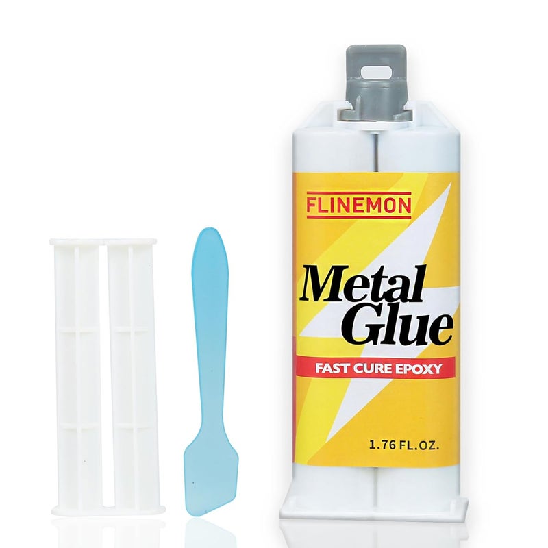 Flinemon Metal Glue, Heavy Duty Waterproof Epoxy Adhesive, Liquid Aluminum Bonding, Strong Foundry Glue for Welding Metals, Aluminum, Steel, Iron, Wood Filler, Plastic 1.76 oz - Image 1